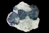 Teal Fluorite Crystals on Quartz - Fluorescent! #139092-2